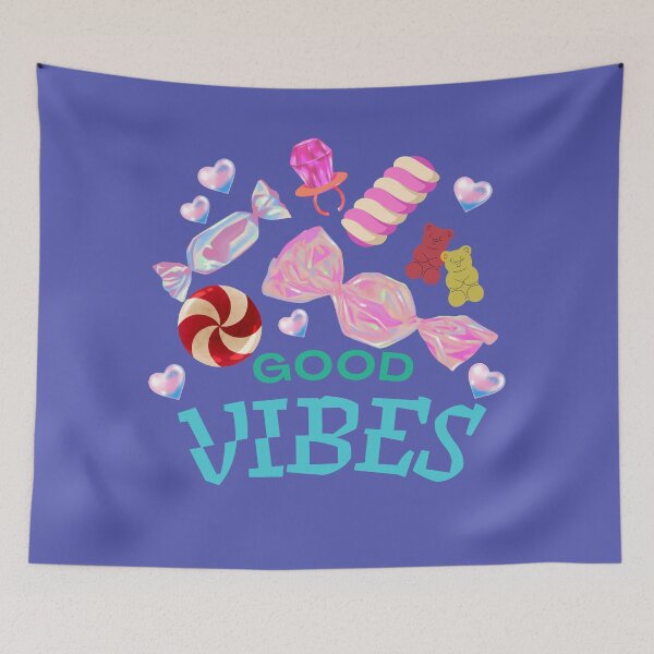Item preview, Good Vibes Cute Candy Aesthetic Illustration designed and sold by House-of-Canvas.