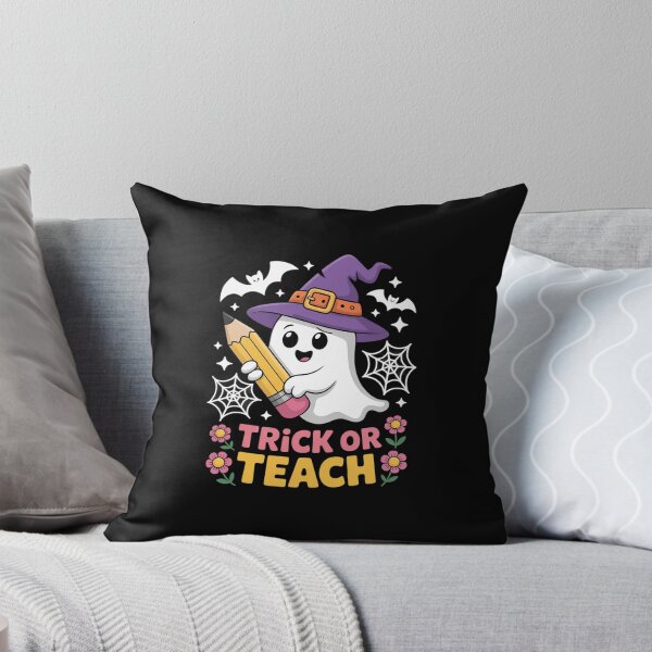 Item preview, Trick Or Teach Teacher Halloween Floral Ghost designed and sold by GasVille.