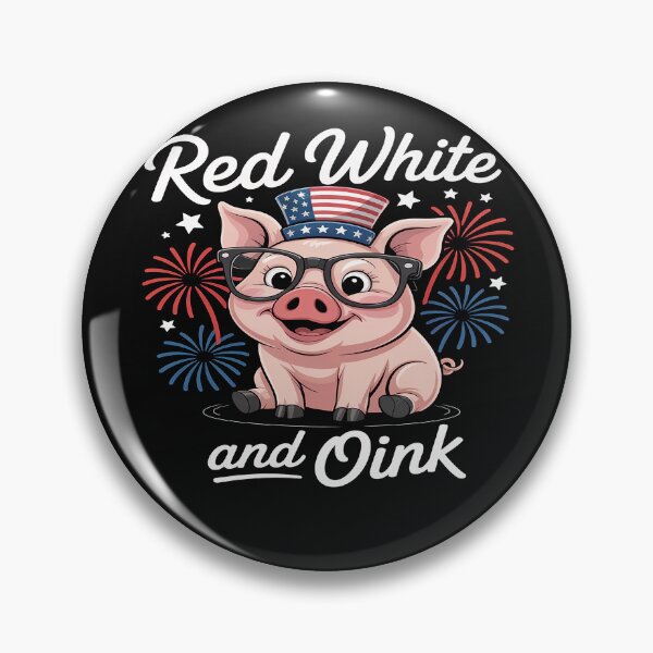Item preview, Red White And Oink Cute Pig 4th Of July USA Flag Patriotic designed and sold by GaryPacheco6.