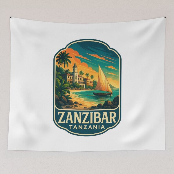Item preview, Sunset Dhow Along the Coast of Zanzibar, Tanzania designed and sold by Aryabek.