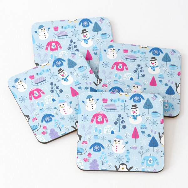 Item preview, Christmas winter festive snowman jumpers sleigh penguin snowflakes igloo trees designed and sold by Nicola-Rowe.