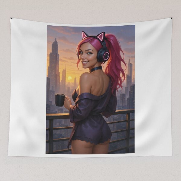 Item preview, CathryneDelamort Robe Cat Ears Sunrise Renewal designed and sold by CathryneDelamort.