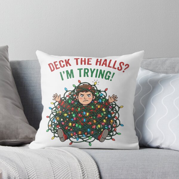 Item preview, Deck The Halls I'm Trying Christmas Lights designed and sold by FiltroLens.