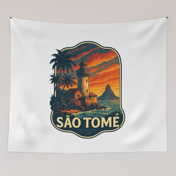 Item preview, Lighthouse Coastline of São Tomé Island designed and sold by Aryabek.