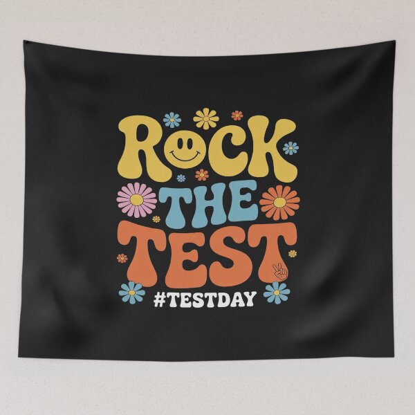 Item preview, Rock The Test Testing Day Retro Motivational Teacher Student  35 designed and sold by GaryPacheco6.