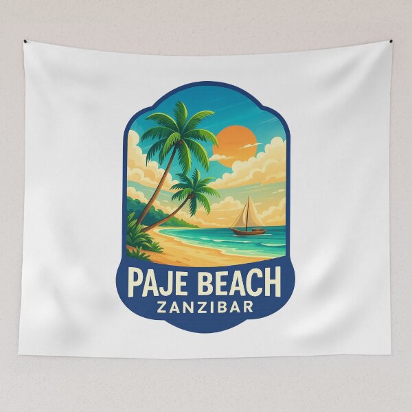 Item preview, Palm-Lined Shores of Paje Beach, Zanzibar designed and sold by Aryabek.