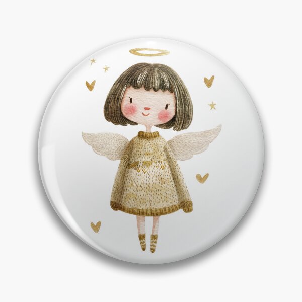 Item preview, Golden Cute Angel Christmas Sticker designed and sold by Teecha45.
