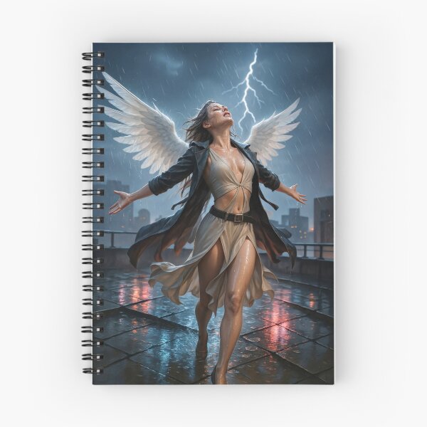 Item preview, Winged woman drenched in storm for renewal designed and sold by CathryneDelamort.