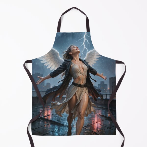Item preview, Winged woman drenched in storm for renewal designed and sold by CathryneDelamort.