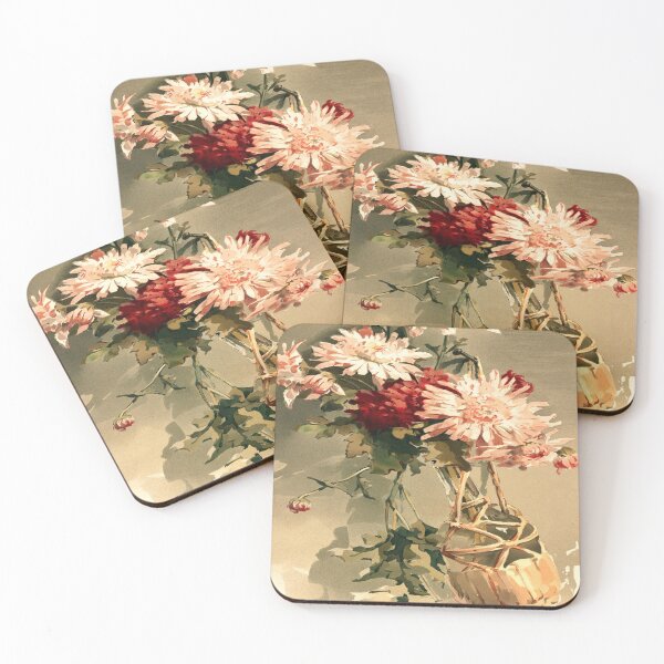 Item preview, Chrysanthemums No. 4 by  Annie C. Nowell (1886)// Public Domain designed and sold by Vernissage-dart.