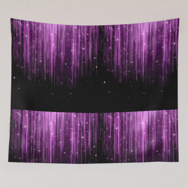 Item preview, Cascading Purple Light Streaks with Sparkles – Enchanted Cosmic Glow designed and sold by PixelVibe782.