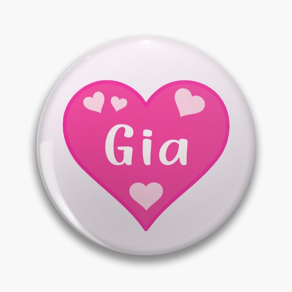 Item preview, Gia Name Pink Heart  designed and sold by Jeallan Designs.