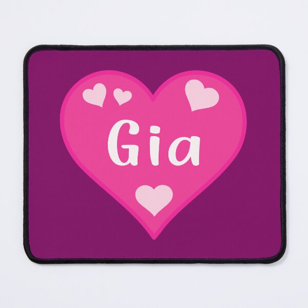 Item preview, Gia Name Pink Heart  designed and sold by Jeallan Designs.