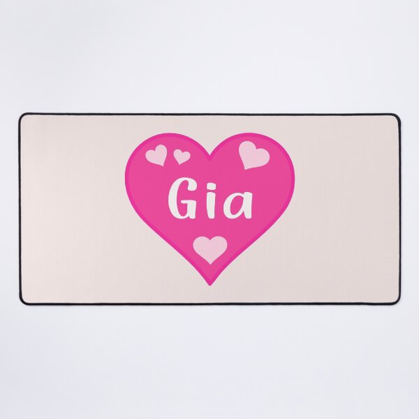 Item preview, Gia Name Pink Heart  designed and sold by Jeallan Designs.