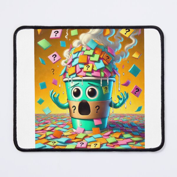 Item preview, Sticky Note Chaos – Confused Coffee Brain (Funny Stress Art) designed and sold by ComedyInkFactor.