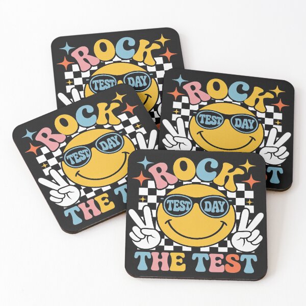 Item preview, Rock The Test Testing Day Retro Smile Face Teacher Student designed and sold by GaryBellcvbnb.