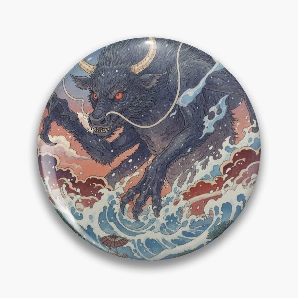 Item preview, Japanese Yōkai Art: Legend of the Gyuuki (Ox Demon) at Night designed and sold by WagyuDesigns.