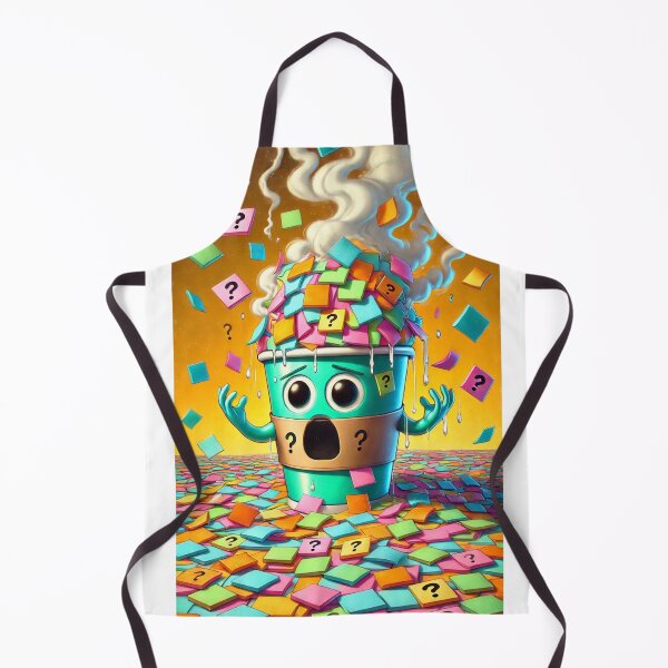 Item preview, Sticky Note Chaos – Confused Coffee Brain (Funny Stress Art) designed and sold by ComedyInkFactor.