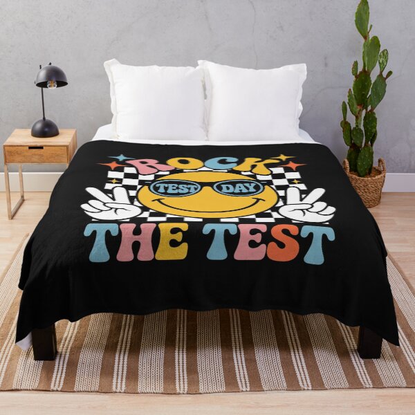 Item preview, Rock The Test Testing Day Retro Smile Face Teacher Student designed and sold by GaryBellcvbnb.