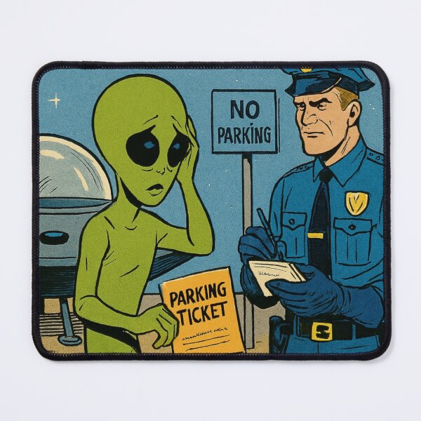 Item preview, Intergalactic Parking Violation – Alien Gets Ticket Comic designed and sold by DavidSalazo.