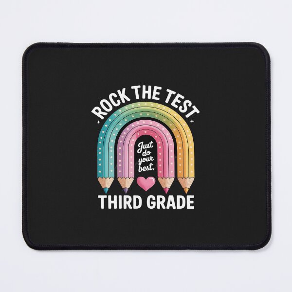 Item preview, Rock The Test Third Grade Rainbow Test Day Teacher Student designed and sold by JessicaWalshdf.