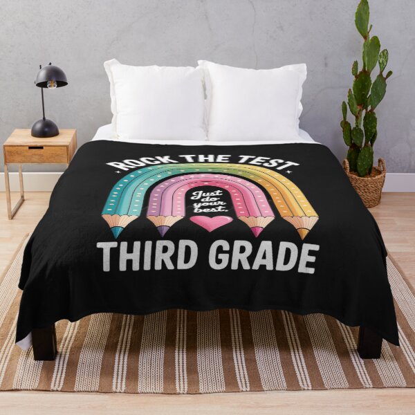 Item preview, Rock The Test Third Grade Rainbow Test Day Teacher Student designed and sold by JessicaWalshdf.