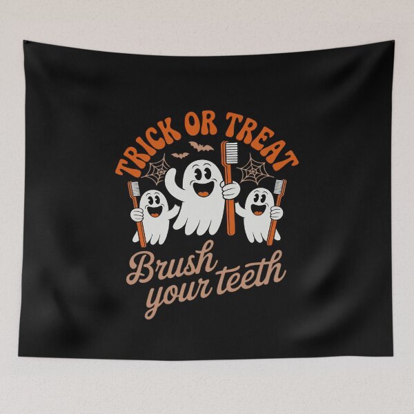 Item preview, Trick Or Treat Brush Your Teeth Halloween Dental Hygiene designed and sold by DetroitMug.