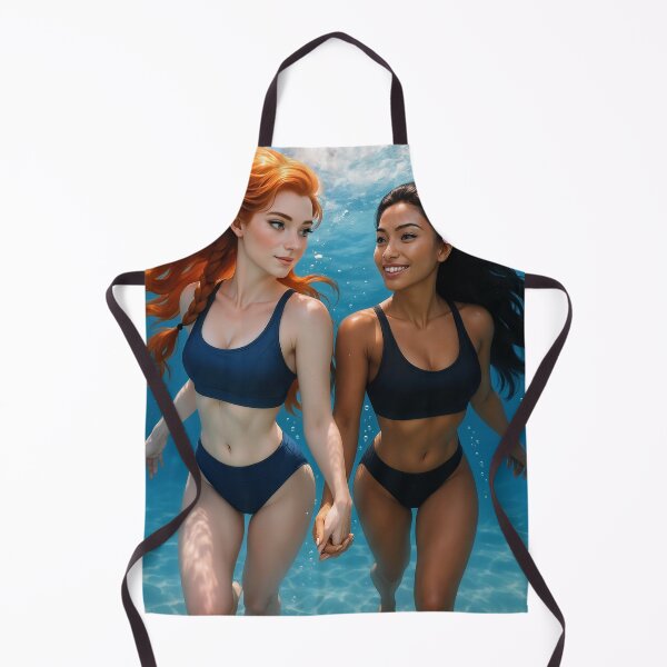 Item preview, Rowan x Shanti in bikinis flowing hair underwater designed and sold by CathryneDelamort.