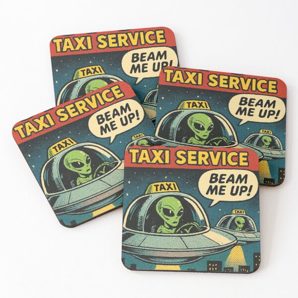 Item preview, UFO Taxi Service – Retro Alien Transport Comic designed and sold by DavidSalazo.