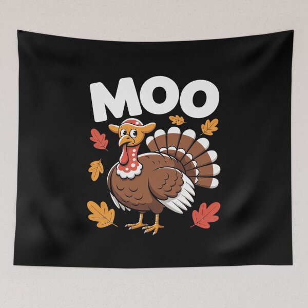Item preview, Thanksgiving Turkey Moo Cow Head Fall Men Women Kids  designed and sold by KonstanKoraner.