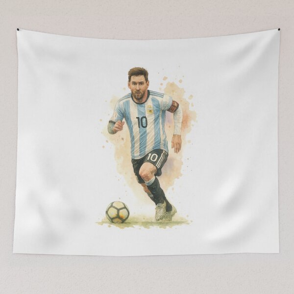 Item preview, skills Lionel Messi watercolor illustration  designed and sold by sabartgunpla.