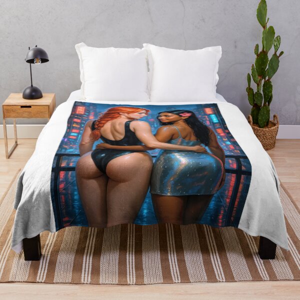 Item preview, Rowan x Shanti wet embrace city neon rain designed and sold by CathryneDelamort.