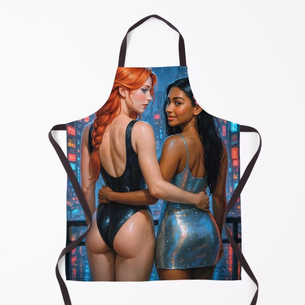 Item preview, Rowan x Shanti wet embrace city neon rain designed and sold by CathryneDelamort.