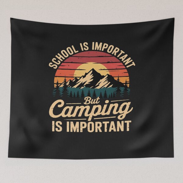 Item preview, School Is Important But Camping Is Importanter Youth Kids designed and sold by JessicaWalshdf.