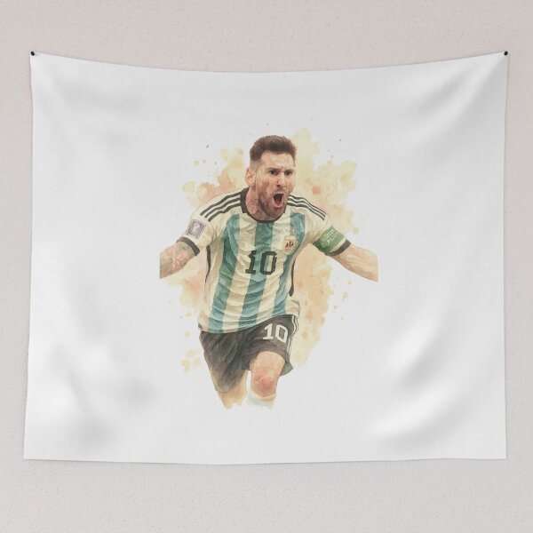 Item preview, Goaaal Lionel Messi watercolor illustration  designed and sold by sabartgunpla.