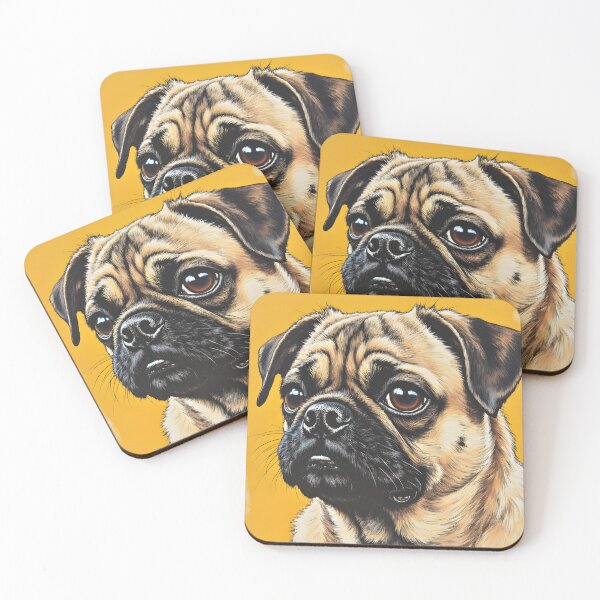 Item preview, Canine Pawtrait - Pug dog designed and sold by Petalandfur.
