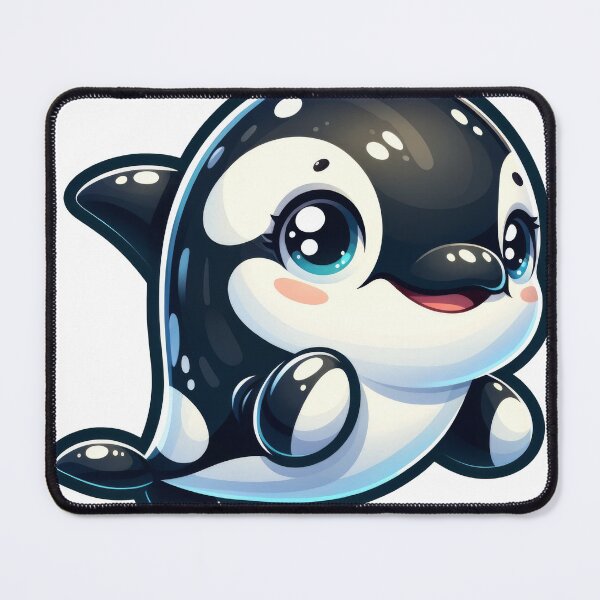 Item preview, Cute Orca Sticker – Adorable Baby Killer Whale Cartoon Art designed and sold by LunaPixelStudio.