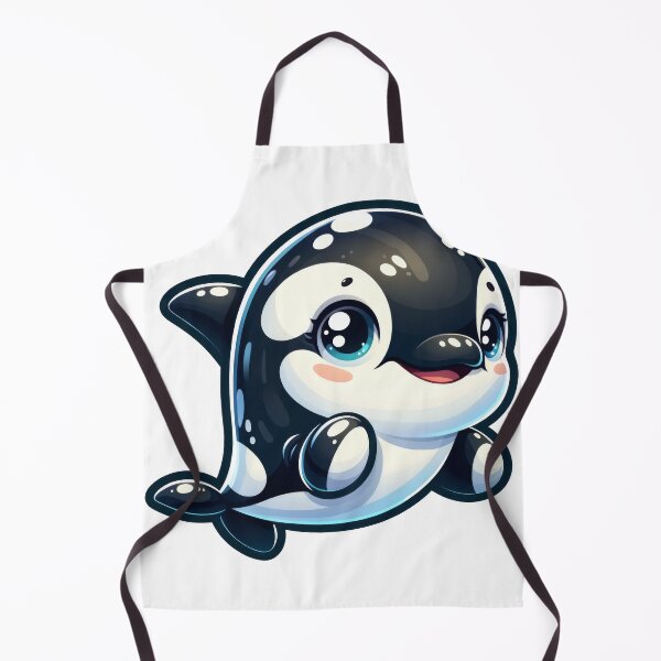 Item preview, Cute Orca Sticker – Adorable Baby Killer Whale Cartoon Art designed and sold by LunaPixelStudio.