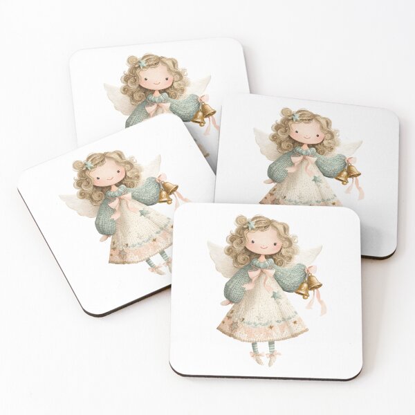 Item preview, Curly Hair Bow Angel Christmas Sticker designed and sold by Teecha45.