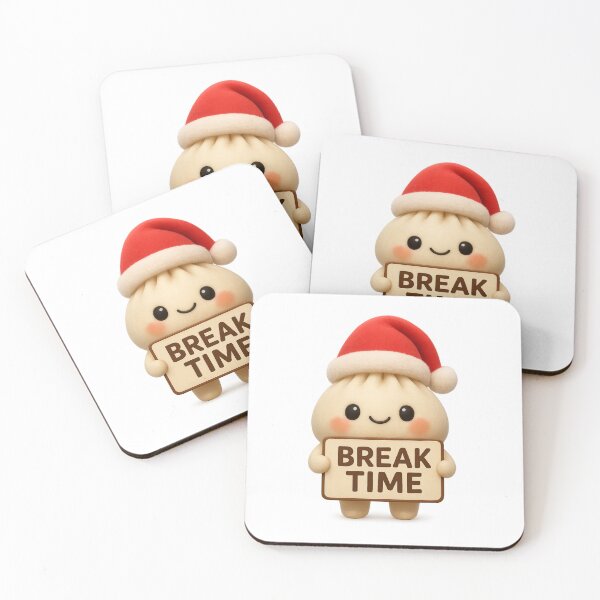 Item preview, Cute Dumpling Santa - Christmas Break Time Humor | Kawaii Fun Christmas Art designed and sold by Moons Studio.