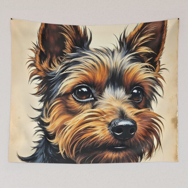 Item preview, Canine Pawtrait - Yorkshire Terrier dog designed and sold by Petalandfur.
