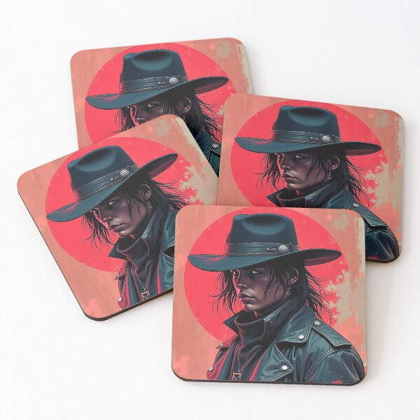Item preview, Dark Cowboy Hat and Leather Jacket Portrait designed and sold by newvisionart191.