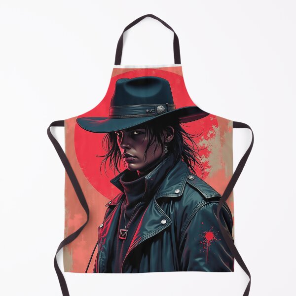 Item preview, Dark Cowboy Hat and Leather Jacket Portrait designed and sold by newvisionart191.