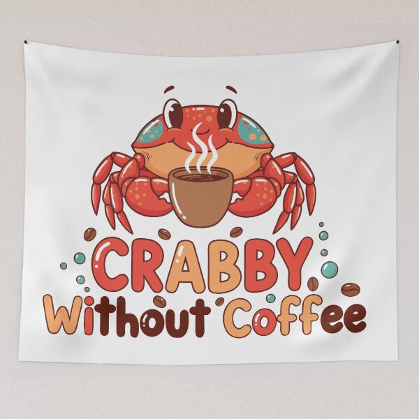Item preview, crab with coffee designed and sold by Lydyb-creations.
