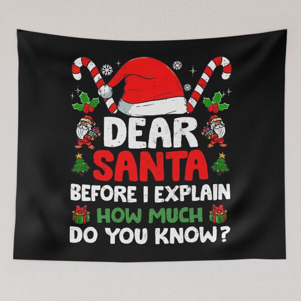 Item preview, Funny Dear Explain Can On I Santa Santa The Christmas Naughty List designed and sold by JoelyNavarro.
