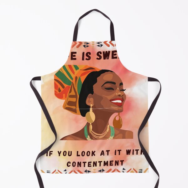 Item preview, Life is sweet Contentment quote African Woman, designed and sold by AMBAYK.