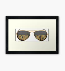 Anchor Down Black Sunglasses Framed Print