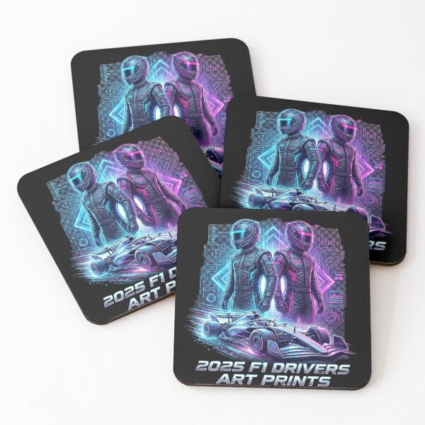 Item preview, Cyberpunk F1 Drivers & Race Car Graphic | Neon Style Motorsport Print | 2025 Sci-Fi Aesthetic Gaming Room Poster | Digital Download PNG designed and sold by HimBoo.