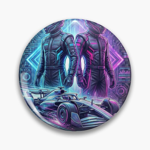Item preview, Cyberpunk F1 Drivers & Race Car Graphic | Neon Style Motorsport Print | 2025 Sci-Fi Aesthetic Gaming Room Poster | Digital Download PNG designed and sold by HimBoo.