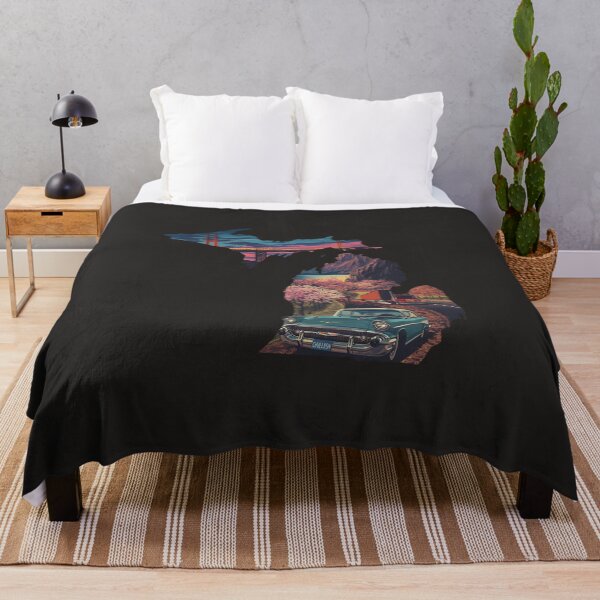 Item preview, Michigan Pride Art Print – Golden Gate Bridge & Classic Chevy Bel Air Silhouette Design designed and sold by TitanRN.
